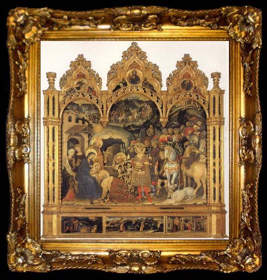 framed  Gentile da Fabriano The Adoration of the Magi, ta009-2